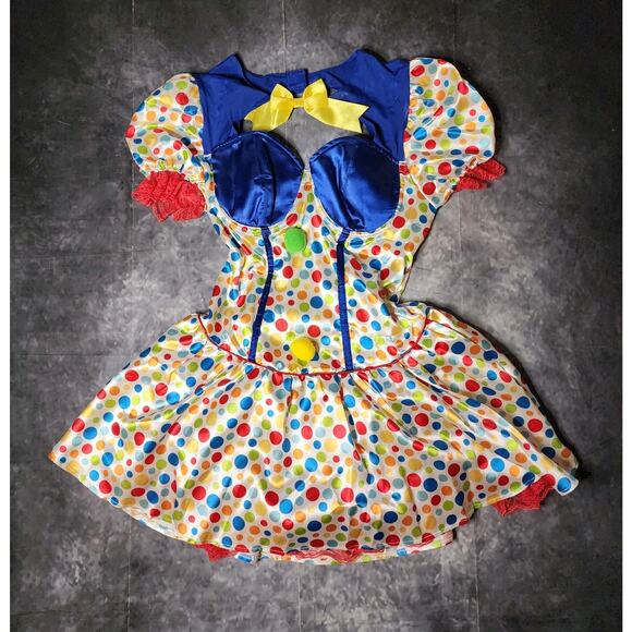 Spirit Halloween Pennywise Clown Costume Womens M Sexy Tulle Skirt Dress Horror - Picture 11 of 11